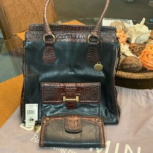 Large Brahmin bag with matching wallet.